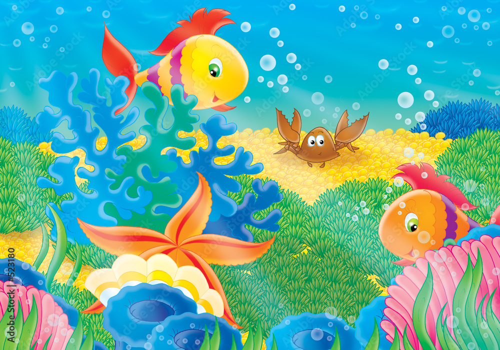 Naklejka premium coral reef