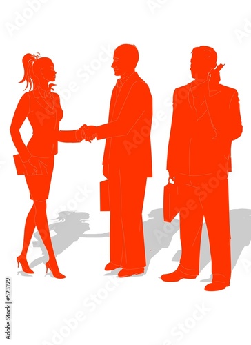 silhouettes about business partnership