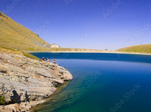 a view of a glacial lake in national park in maced