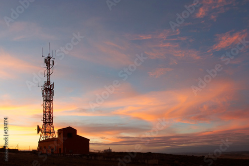 communication tower showing antennas photo