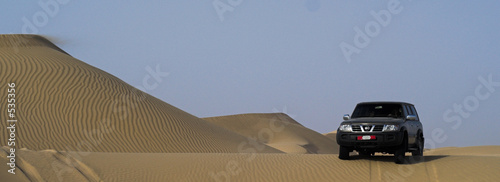 blowing dune over 4x4