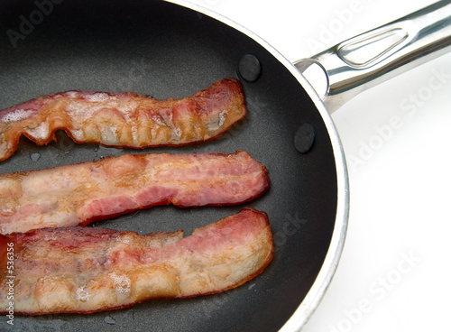 bacon in a frying pan photo