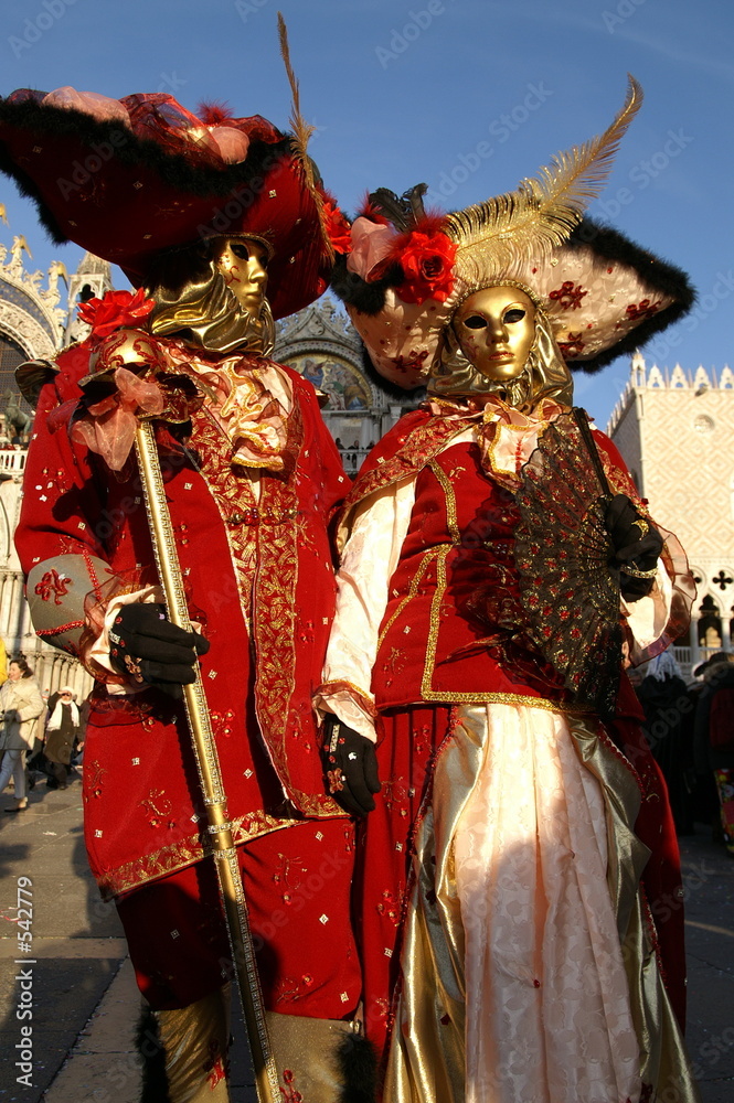 Obraz premium un beau couple d'amoureux carnavalesques