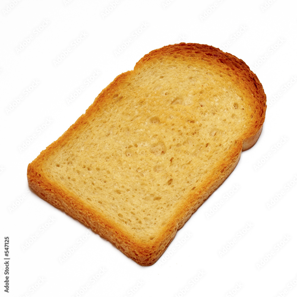 slice of toasted bread isolated