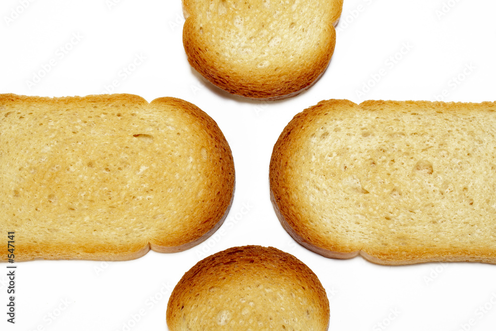 slices of toasted  bread background