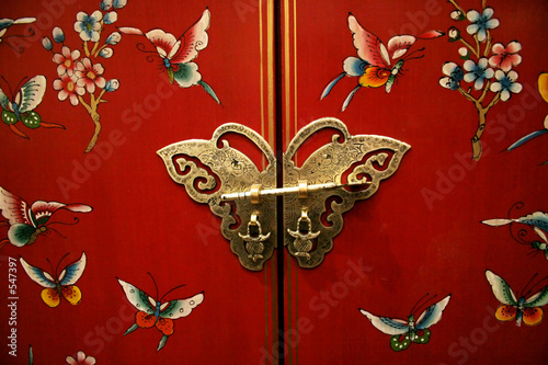 Photography butterfly door on chinese-style furniture