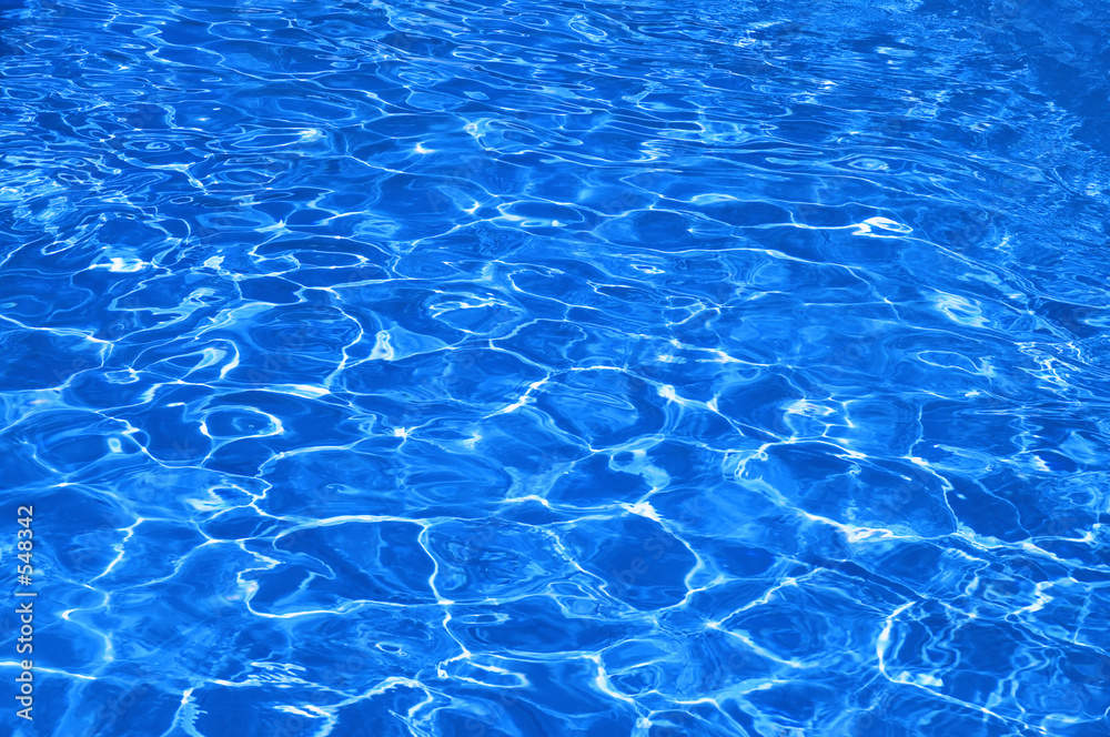 pure blue water in pool