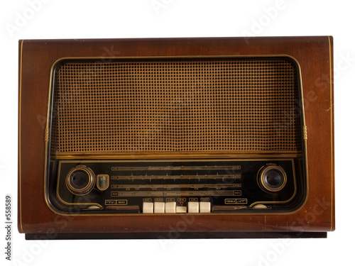 old radio (isolated)