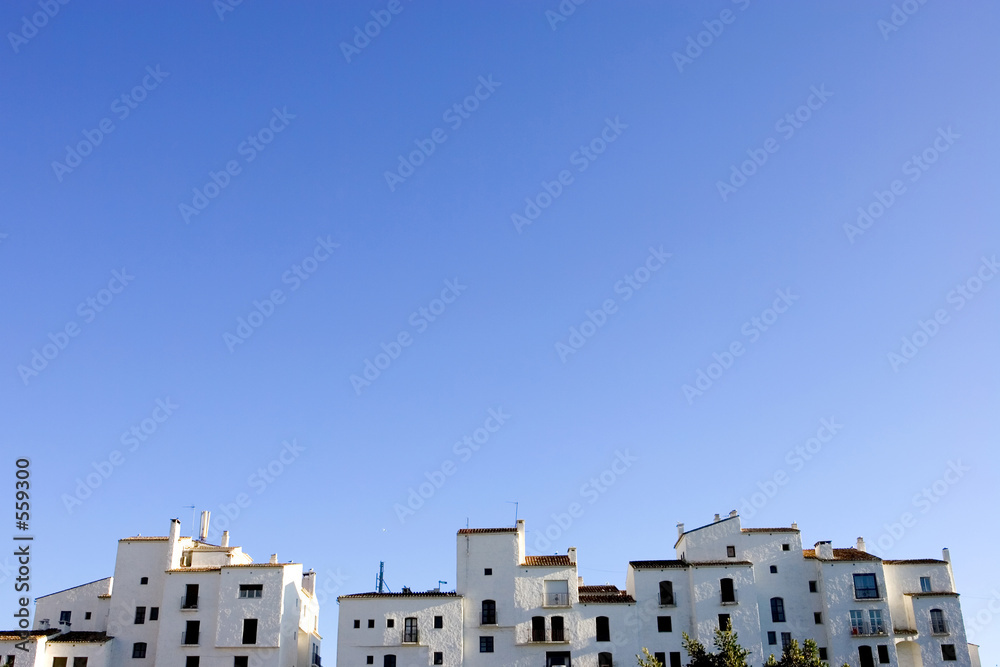 skyline of rows of apartment blocks in spain