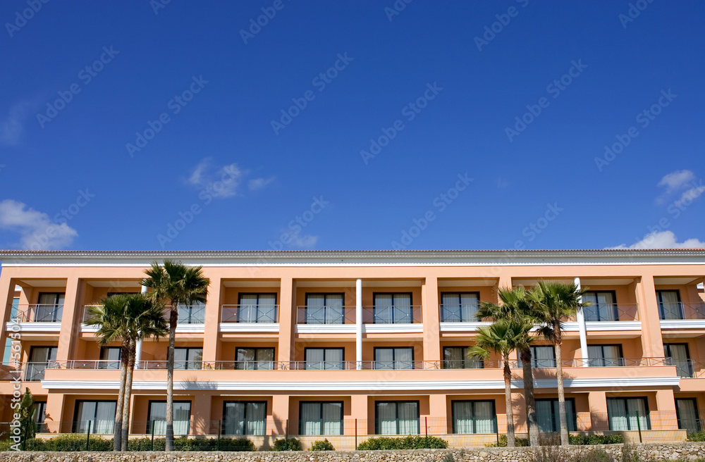 Fototapeta premium clean lines of luxury hotel on spanish beach
