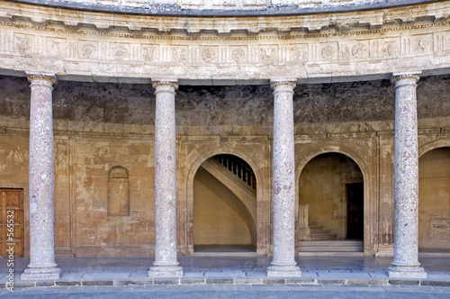 ancient arena in the alhambra palace in spain