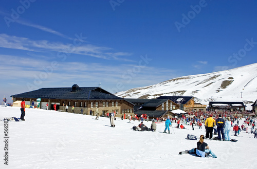 ski slopes of pradollano ski resort in spain photo