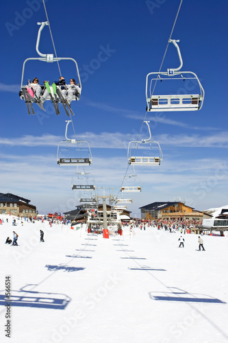 ski slopes of pradollano ski resort in spain photo