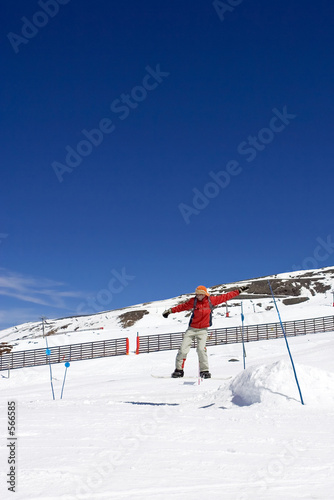 man on ski slopes in spain