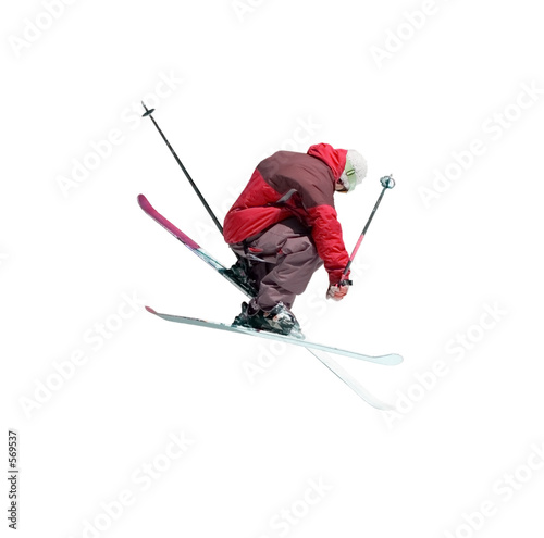 jumping freestile skier