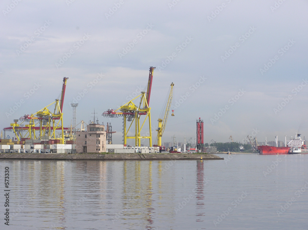 cranes in the port