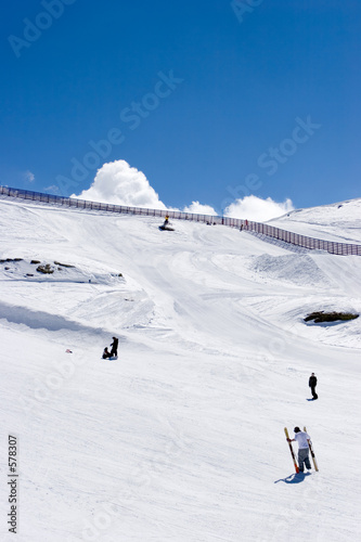 ski slopes of pradollano ski resort in spain