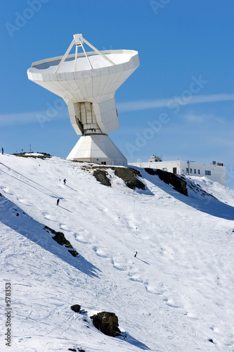 ski slopes and observatory of resort in spain