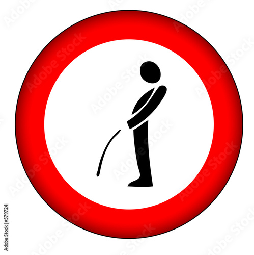 no pee sign