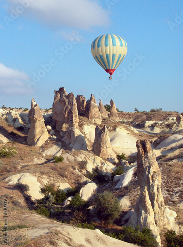 hot air balloon over cappadocia, turkey