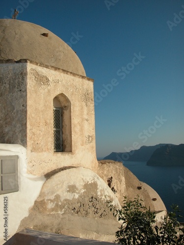 greek church by the sea.  santorini, greece