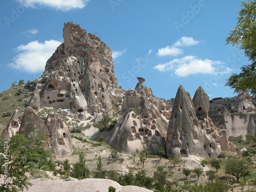 rock dwellings. cappadocia, turkey