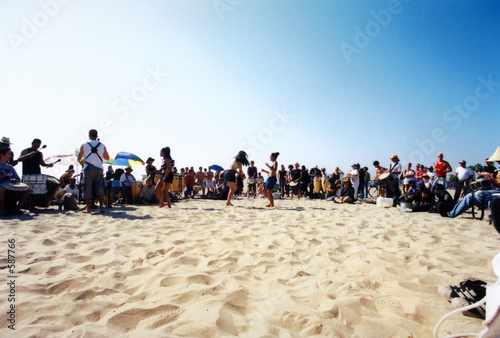 Φωτογραφία musiciens sur la plage de venice beach