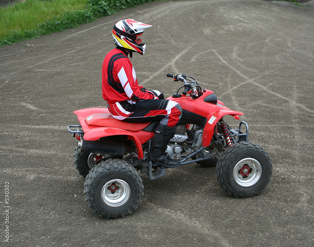 man on atv