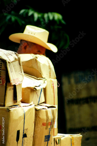 travailleur à mexico city photo