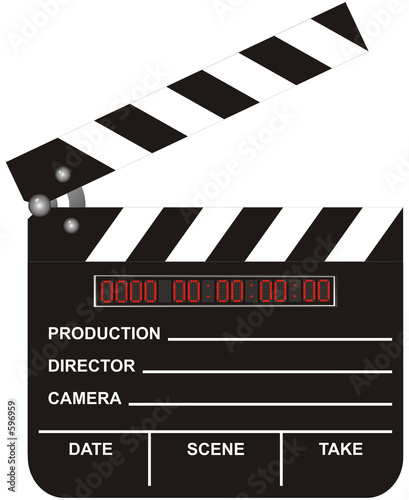 open digital movie clapboard