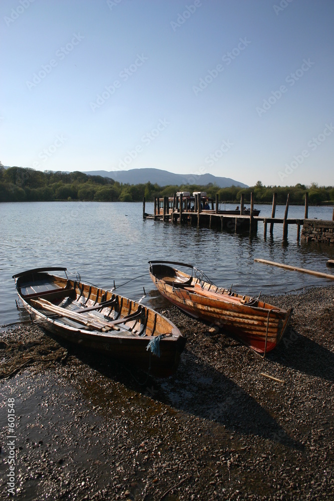 barques sur les rives du rudyard lake