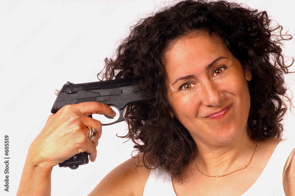 woman with gun