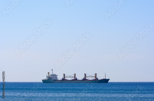 cargo ship at open sea
