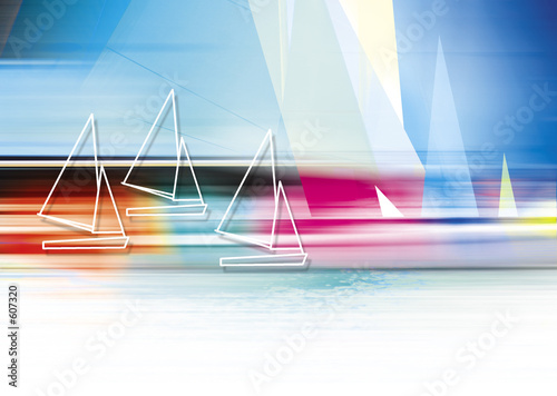 abstract sailing illustration
