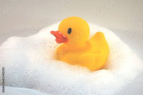 rubber duckie with bubbles