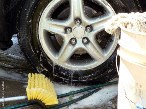 car wash day tire cleaning photo