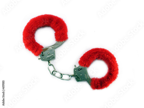 red cuffs on white