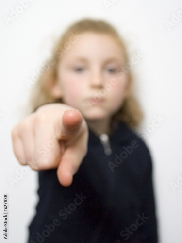 young girl pointing 1 photo