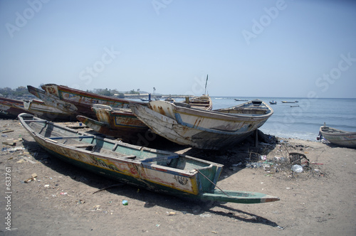 beached fishing boats  dakar