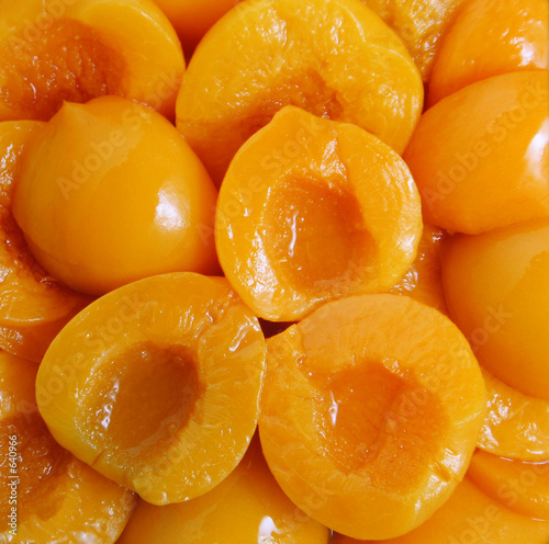 detail of a group of peaches photo