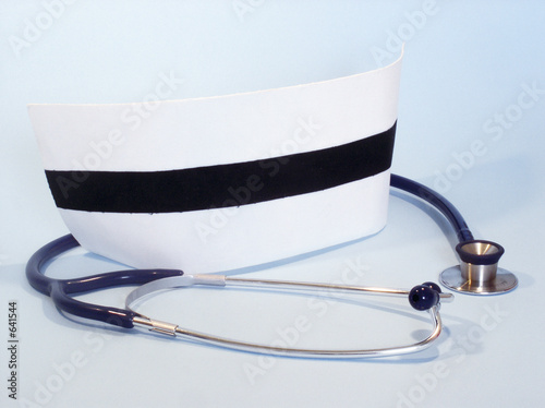 nurse cap and stethoscope