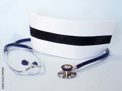 nurse cap and stethoscope