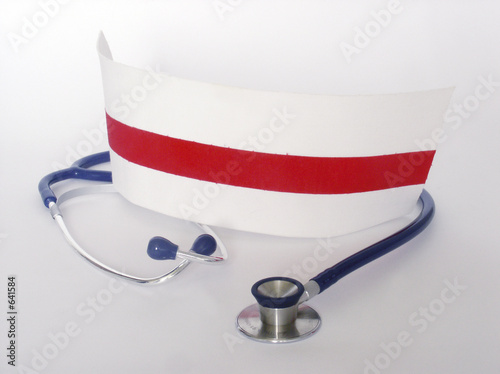 nurse cap and stethoscope
