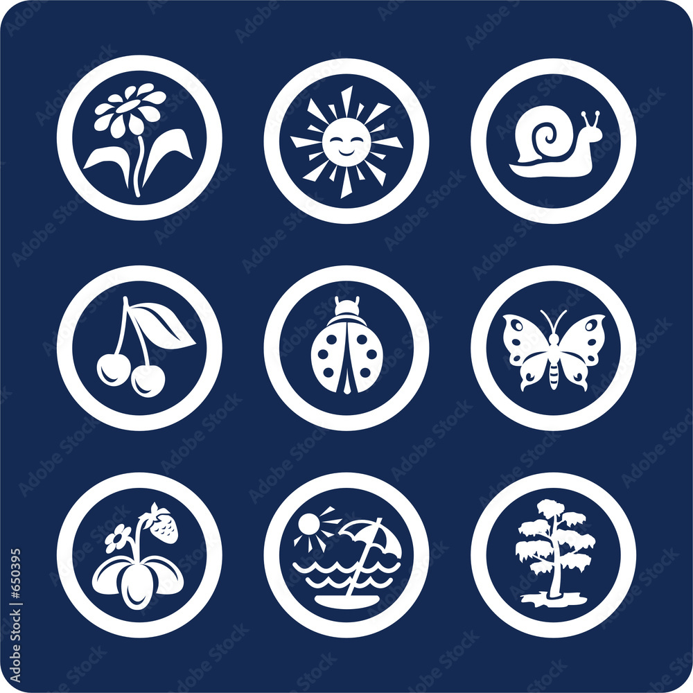 seasons: summer icons (set 4, part 1) seasons: summer icons (set 4, part 1)