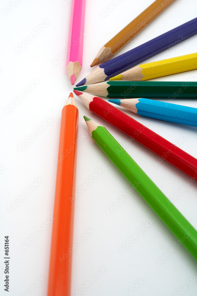 colored school pencils