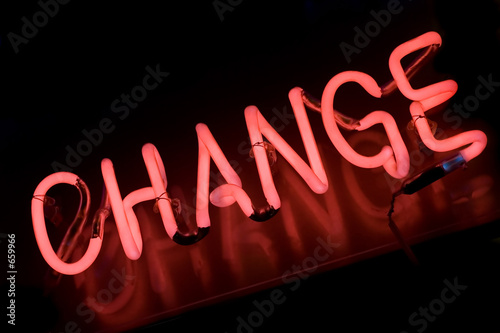Obraz na plátně neon sign change