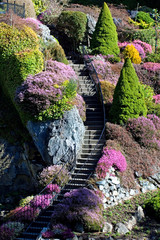 Keuken achterwand Tuin Butchart Gardens met kleurrijke bloemperken  © Natalia Bratslavsky