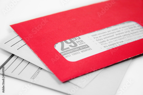 Принти на полотні red advertising envelope