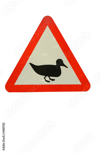 duck crossing sign