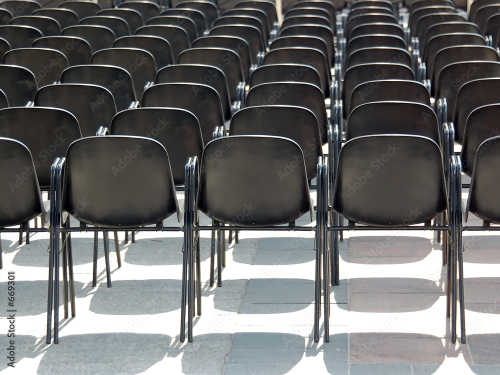 Fototapeta premium empty chairs